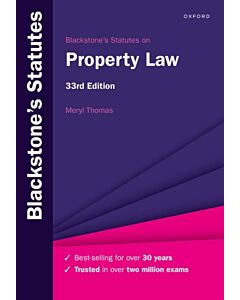 Blackstone's Statutes on Property Law