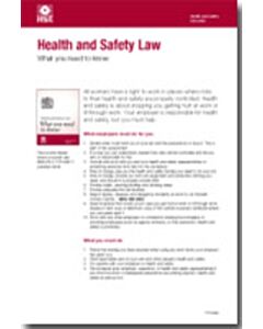Health and safety law: what you should know foldable pocket cards (pack of 25)