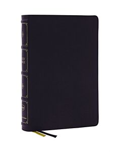 NKJV, Large Print Thinline Reference Bible, Blue Letter, Maclaren Series, Leathersoft, Black, Comfort Print