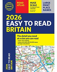 2026 Philip's Easy to Read Road Atlas of Britain