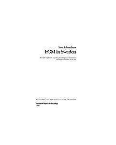 FGM in Sweden, Swedish legislation regarding female genital mutilation and implementation of the law